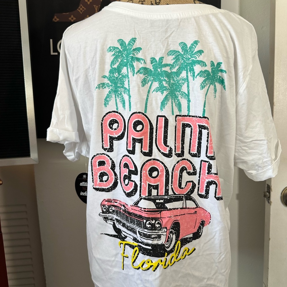 🆕Attitude Not Included Palm Beach Florida T-Shirt - Picture 8 of 15